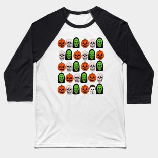 Silver Shamrock Masks Baseball T-Shirt